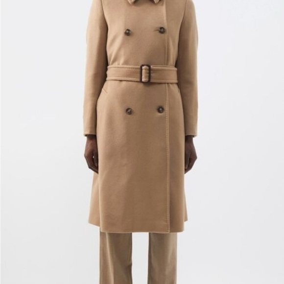 Weekend MAX MARA | Afide Double-Breasted Belted Wool Coat - Picture 8 of 8